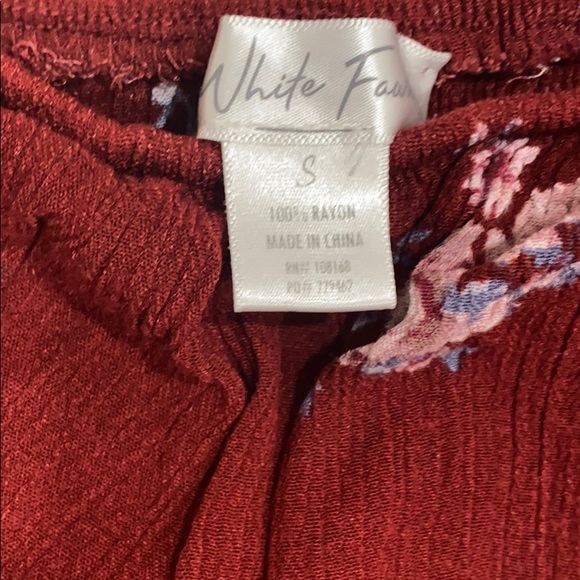 Burgundy off the shoulder top - Picture 2 of 2